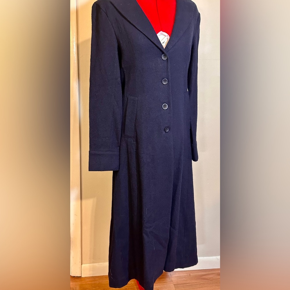 New with Tags Christy Dawn Vera Coat, Midnight Wool, Size Small